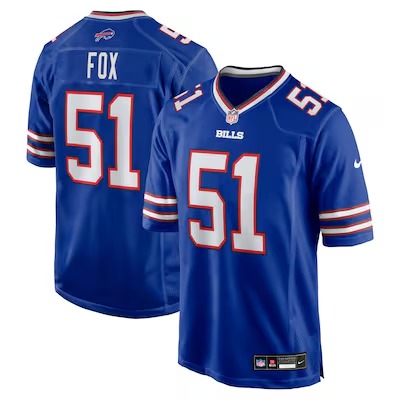 Men's Buffalo Bills #51 Morgan Fox Royal Nike Team Game Jersey