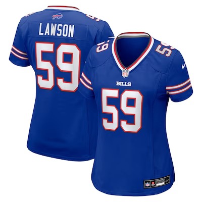 Women's Buffalo Bills #59 Shaq Lawson Royal Nike Team Game Jersey
