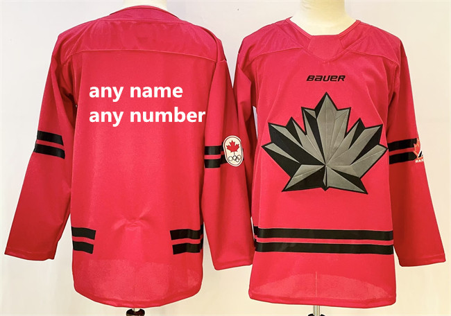 Men's Canada Hockey Custom Red 2026 Stitched Hockey Jersey