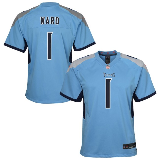 Youth Tennessee Titans #1 Cameron Ward Light Blue Nike Team Game Jersey