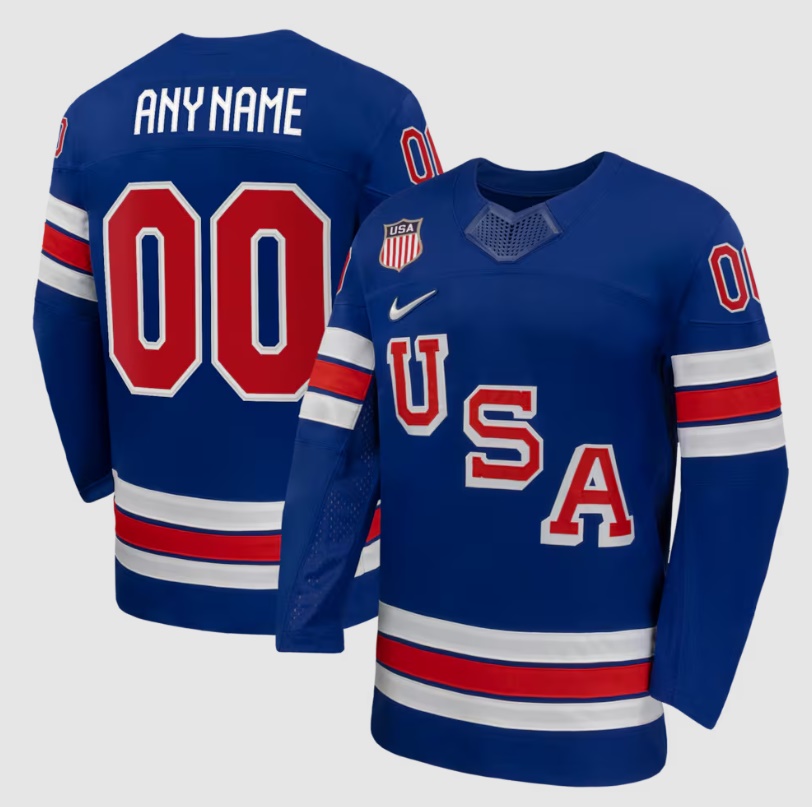 Men's USA Active Player Custom Blue 2026 Stitched Jersey