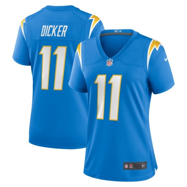 Women's Los Angeles Chargers #11 Cameron Dicker Powder Blue Nike Game Stitched NFL Jersey