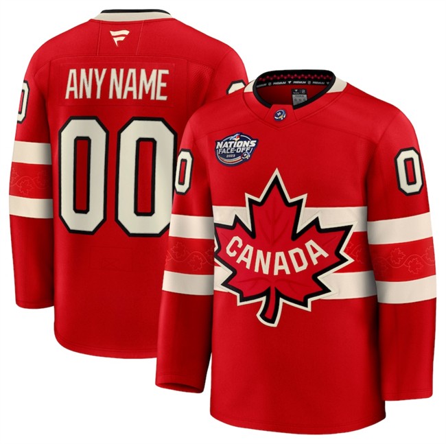 Youth Canada Active Player Custom Red 2025 4 Nations Face-Off Premium Stitched Jersey Youth Canada Active Player Custom Red 2025 4 Nations Face-Off Premium Stitched Jersey