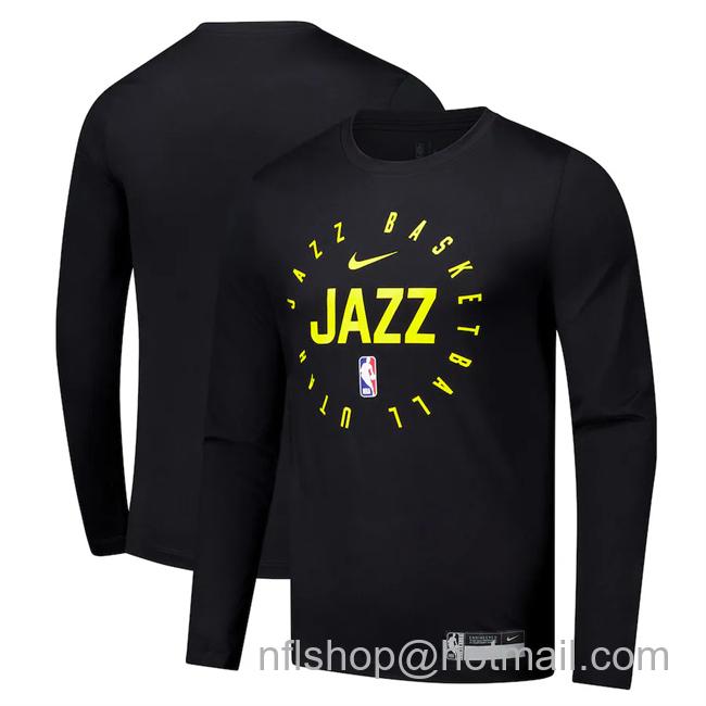 Men's Utah Jazz Black 2024-25 Legend On-Court Practice Long Sleeve T-Shirt