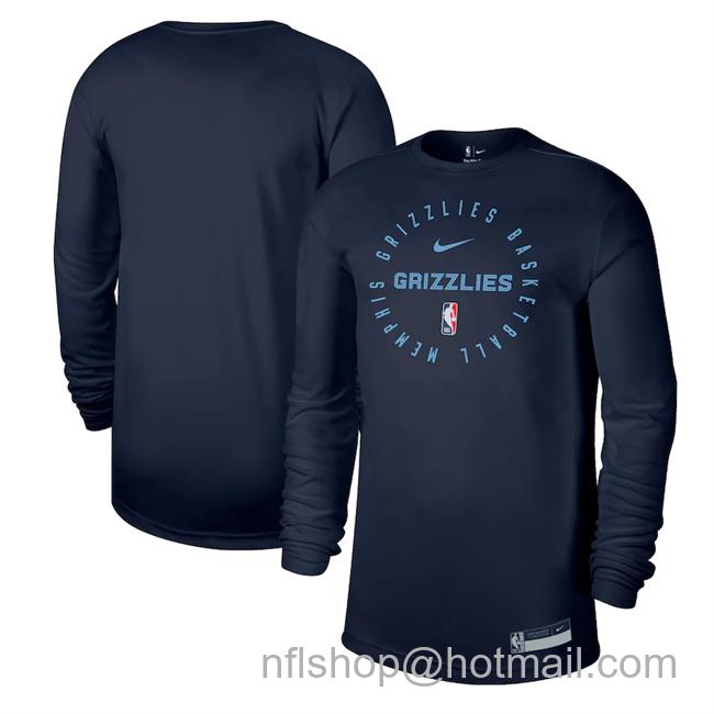 Men's Memphis Grizzlies Navy 2024-25 Legend On-Court Practice Long Sleeve T-Shirt