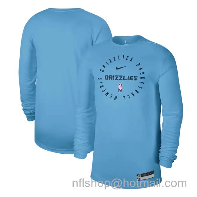 Men's Memphis Grizzlies Light Blue 2024-25 Legend On-Court Practice Long Sleeve T-Shirt