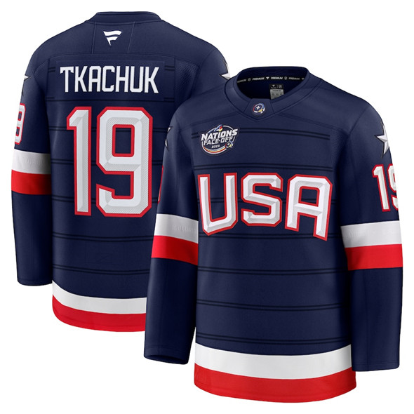 Custom USA Navy 2025 4 Nations Face-Off Stitched Jersey Custom USA Navy 2025 4 Nations Face-Off Stitched Jersey