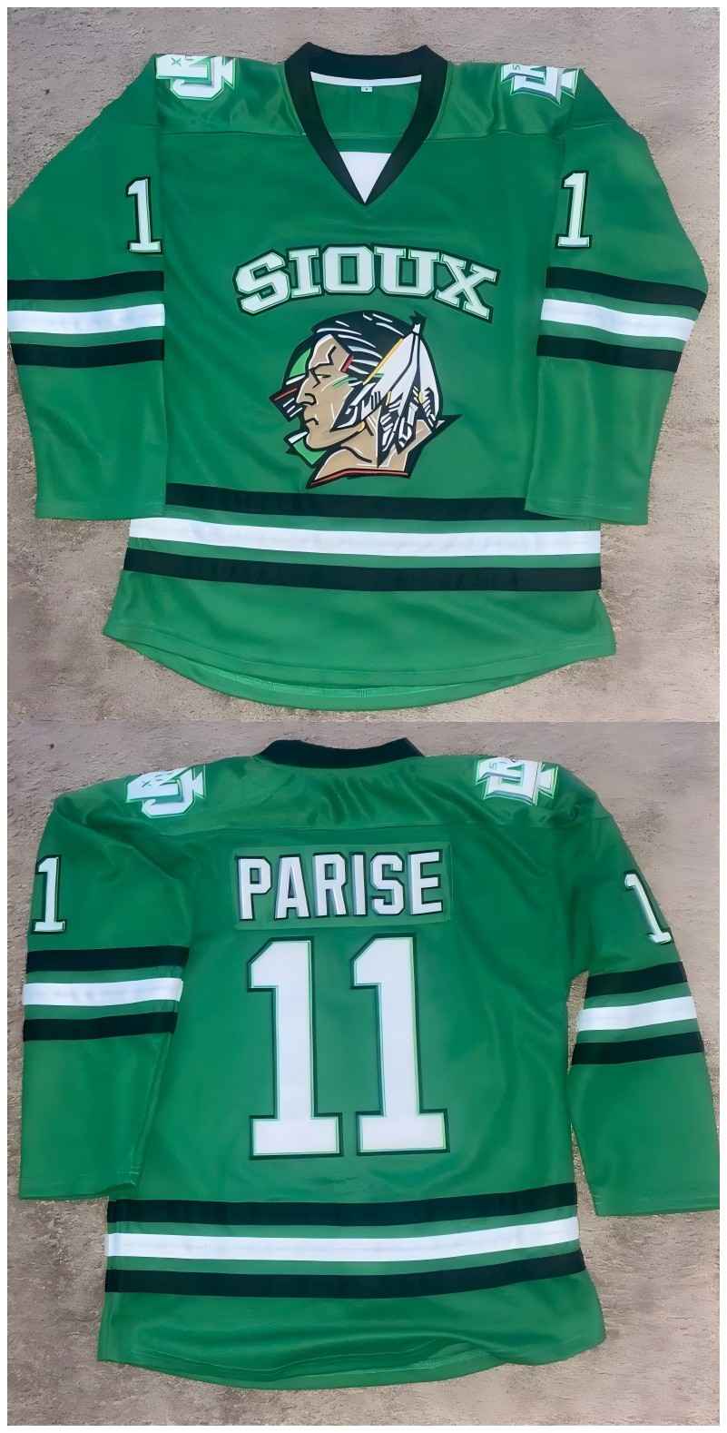Custom Men's North Dakota Fighting Hawks Green Stitched Jersey Custom Men's North Dakota Fighting Hawks Green Stitched Jersey
