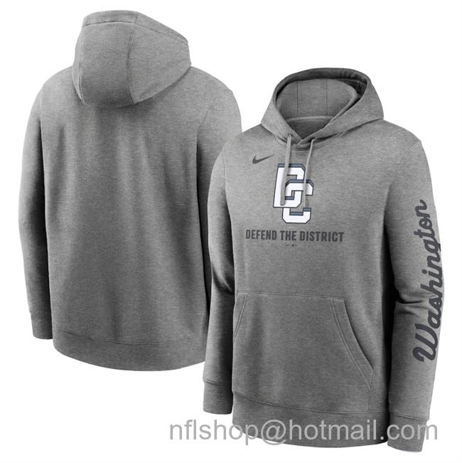 Men's Washington Nationals Heather Charcoal 2025 City Connect French Terry Club Pullover Hoodie