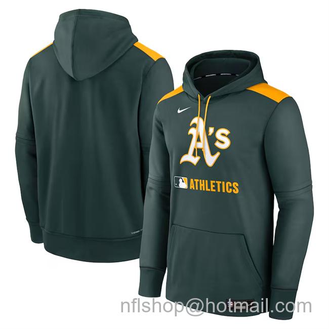 Men's Oakland Athletics Green Collection Performance Pullover Hoodie