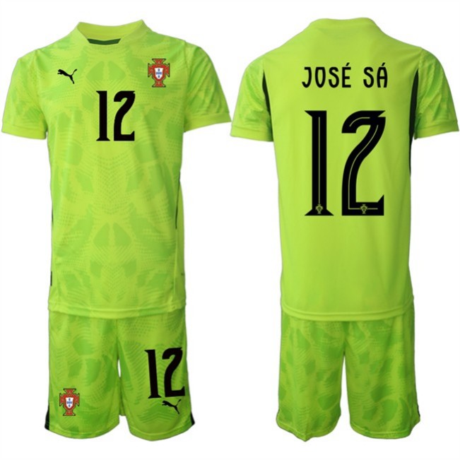 Men's Portugal Team #12 José Sá 2025 Green Soccer Jersey Suit