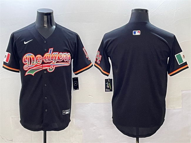 Men's Los Angeles Dodgers Blank Black Mexico Limited Stitched Jersey