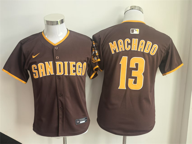 Youth San Diego Padres #13 Manny Machado Brown Limited Stitched Jersey