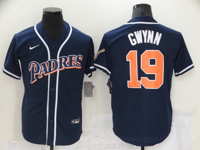 Youth San Diego Padres #19 Tony Gwynn Navy Cool Base Stitched Baseball Jersey