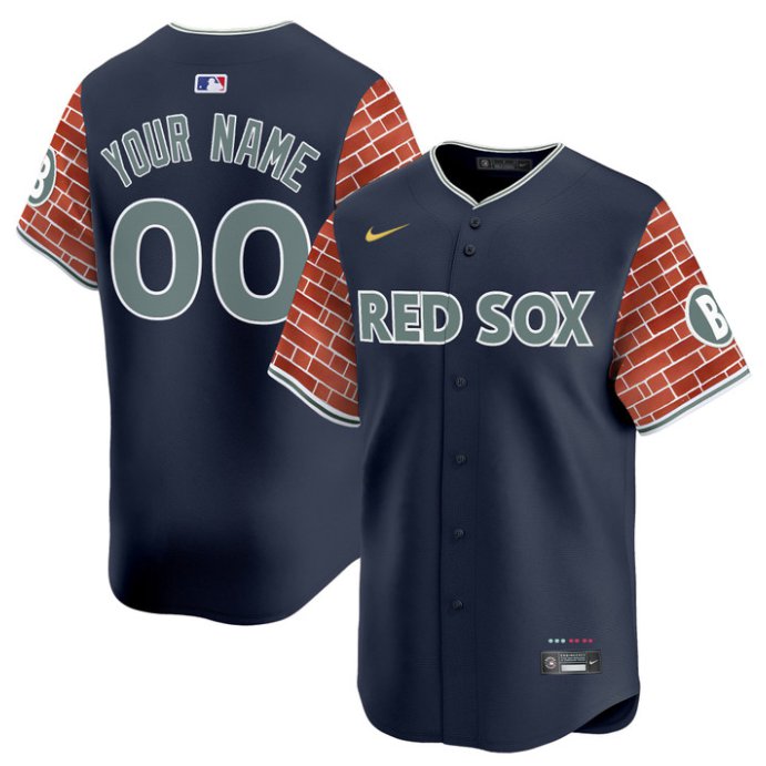 Custom Boston Red Sox Jersey 2025 Fenway Red Brick Style Vapor Premier Limited Stitched Navy