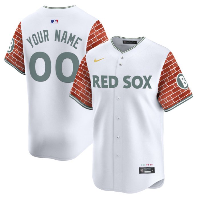 Custom Boston Red Sox Jersey 2025 Fenway Red Brick Style Vapor Premier Limited Stitched White