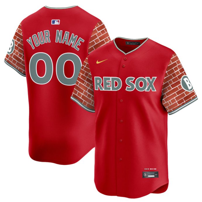 Custom Boston Red Sox Jersey 2025 Fenway Red Brick Style Vapor Premier Limited Stitched Red