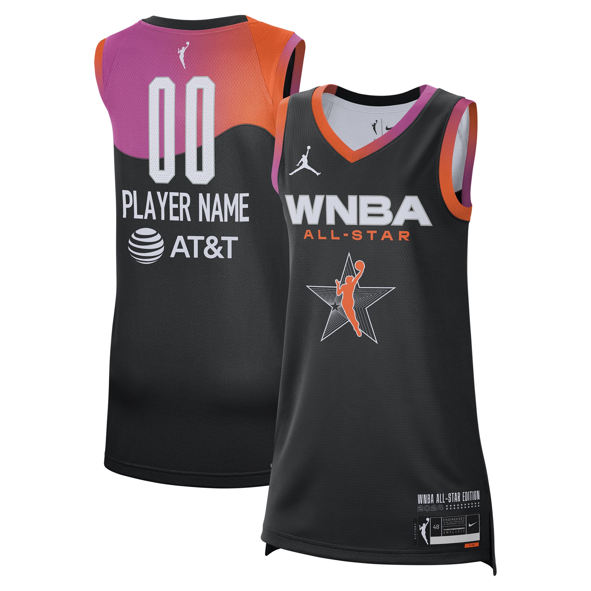 Unisex 2024 WNBA All-Star Custom Black Game Victory Stitched Stitched Jersey