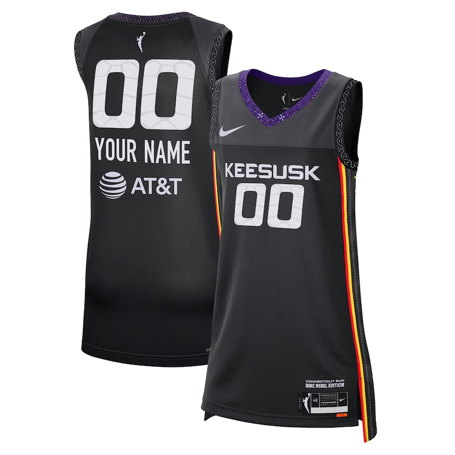 Unisex Connecticut Sun Nike 2024 Rebel Edition Custom Stitched Jersey - Black