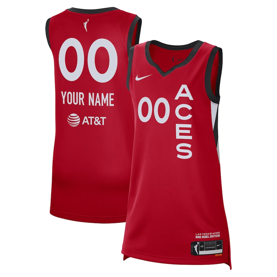 Unisex Las Vegas Aces Nike Rebel Edition Victory Custom Stitched Jersey - Red