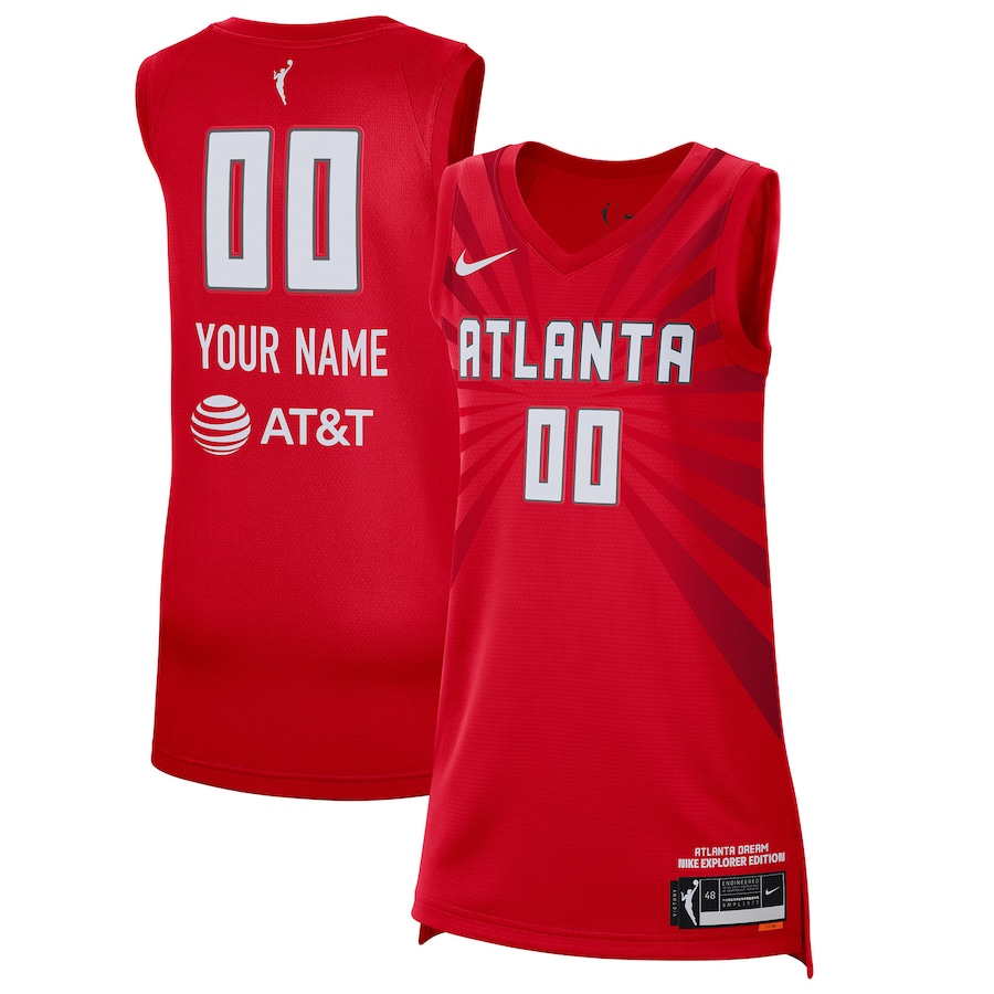 Unisex Atlanta Dream Custom Nike Red 2021 Explorer Edition Victory Stitched Jersey