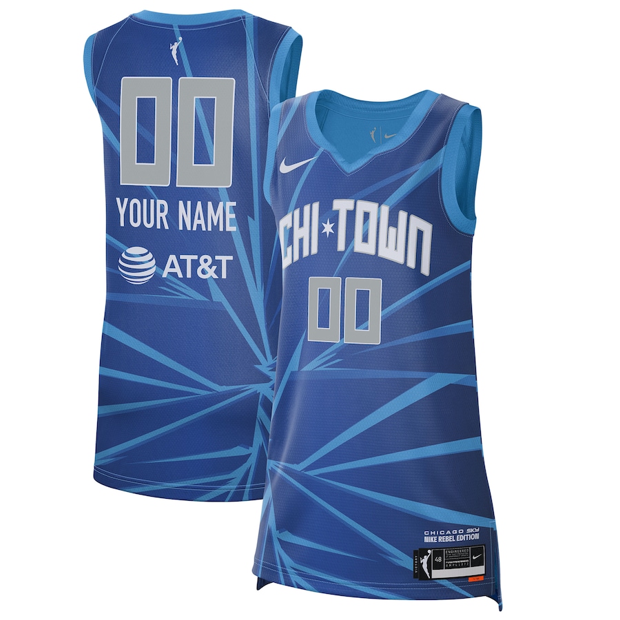 Unisex Chicago Sky Nike 2021 Rebel Edition Victory Custom Stitched Jersey - Sky Blue