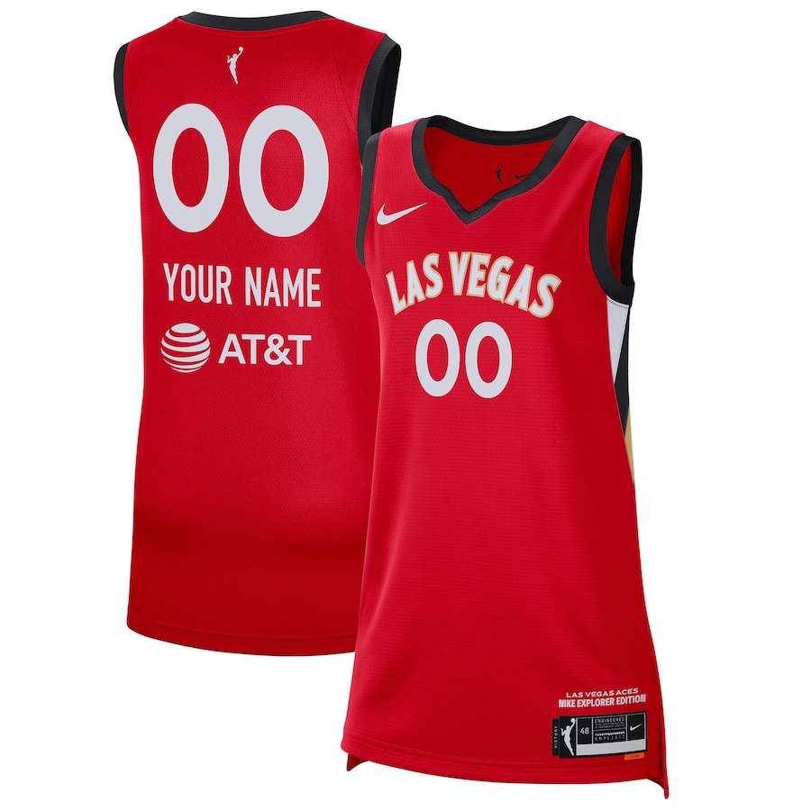 Unisex Las Vegas Aces Nike 2021 Explorer Edition Victory Custom Stitched Jersey - Red