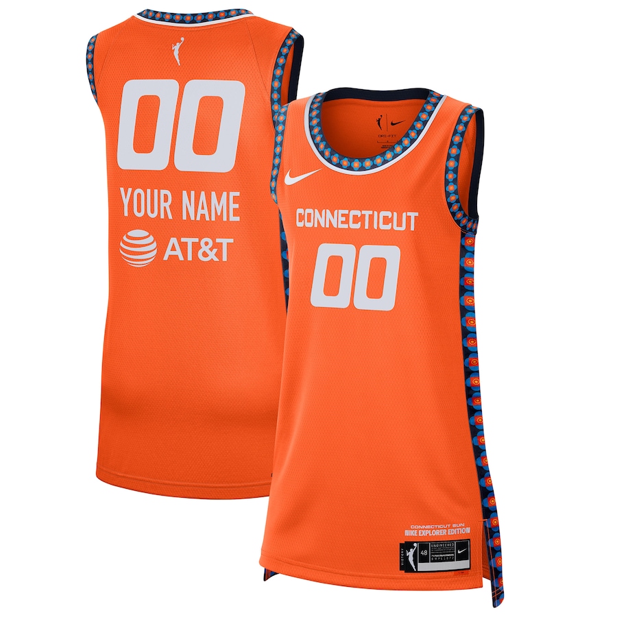Unisex Connecticut Sun Nike 2021 Explorer Edition Victory Custom Stitched Jersey - Orange