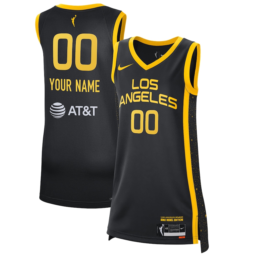 Unisex Los Angeles Sparks Nike 2021 Rebel Edition Victory Custom Stitched Jersey - Black