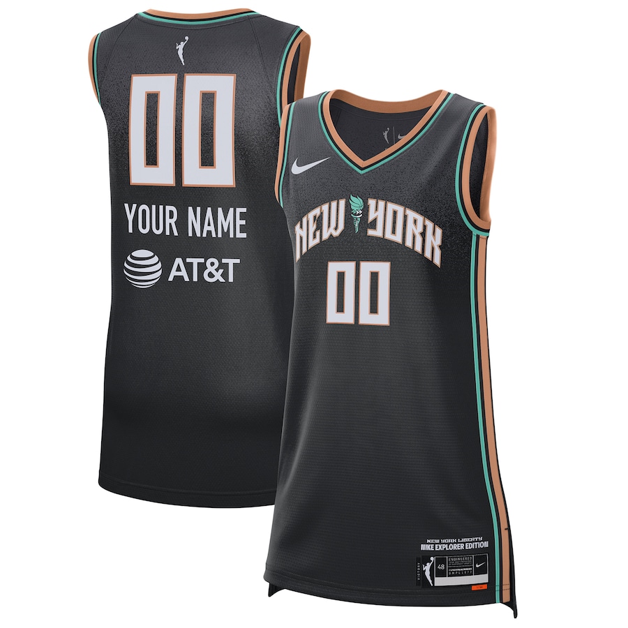 Unisex New York Liberty Nike 2021 Explorer Edition Victory Custom Stitched Jersey - Black
