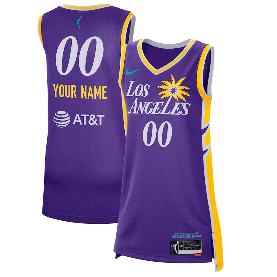 Unisex Los Angeles Sparks Nike 2021 Explorer Edition Victory Custom Stitched Jersey - Purple
