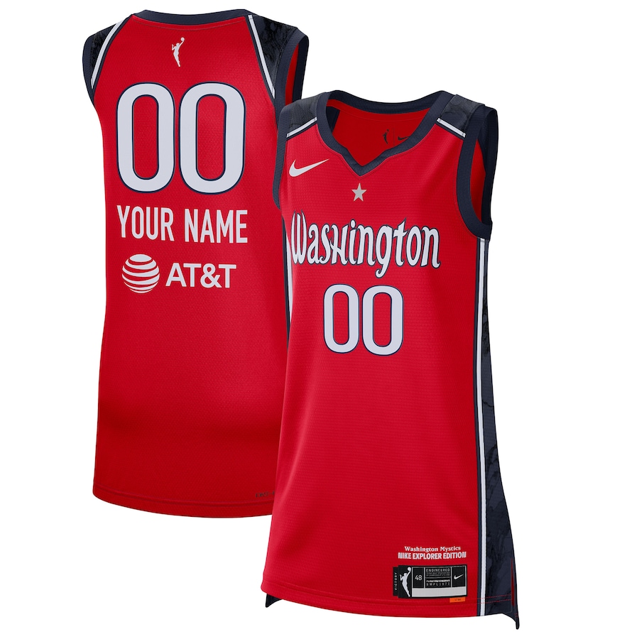 Unisex Washington Mystics Nike 2021 Explorer Edition Victory Custom Stitched Jersey - Red
