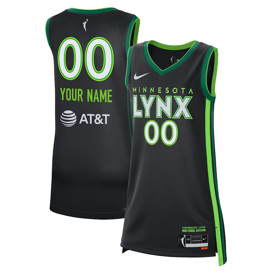 Unisex Minnesota Lynx Nike 2023 Rebel Edition Victory Custom Player Stitched Jersey - Black