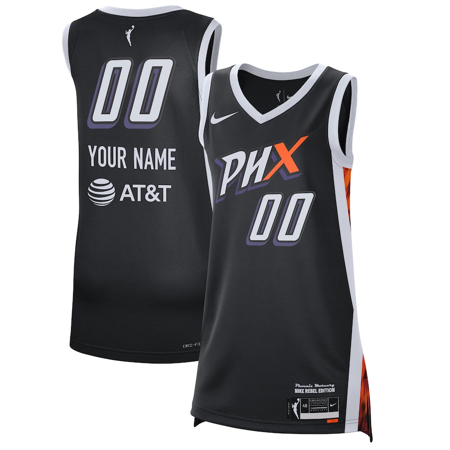 Unisex Phoenix Mercury Nike 2021 Rebel Edition Victory Custom Stitched Jersey - Black