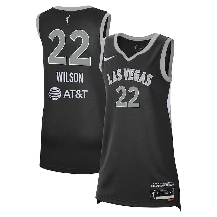 Unisex Las Vegas Aces #22 A'ja Wilson Black Nike Explorer Edition WNBA Stitched Basketball Jersey