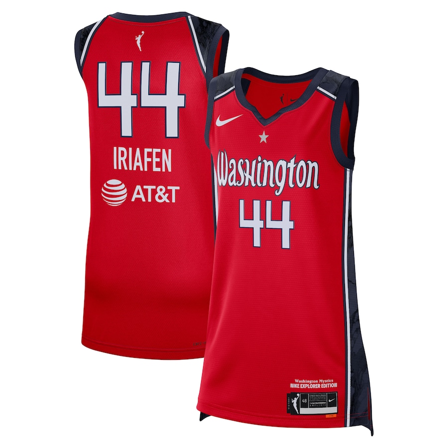 Unisex Washington Mystics #44 Kiki Iriafen Red Nike 2025 WNBA Draft Explorer Edition Victory Player Stitched Jersey