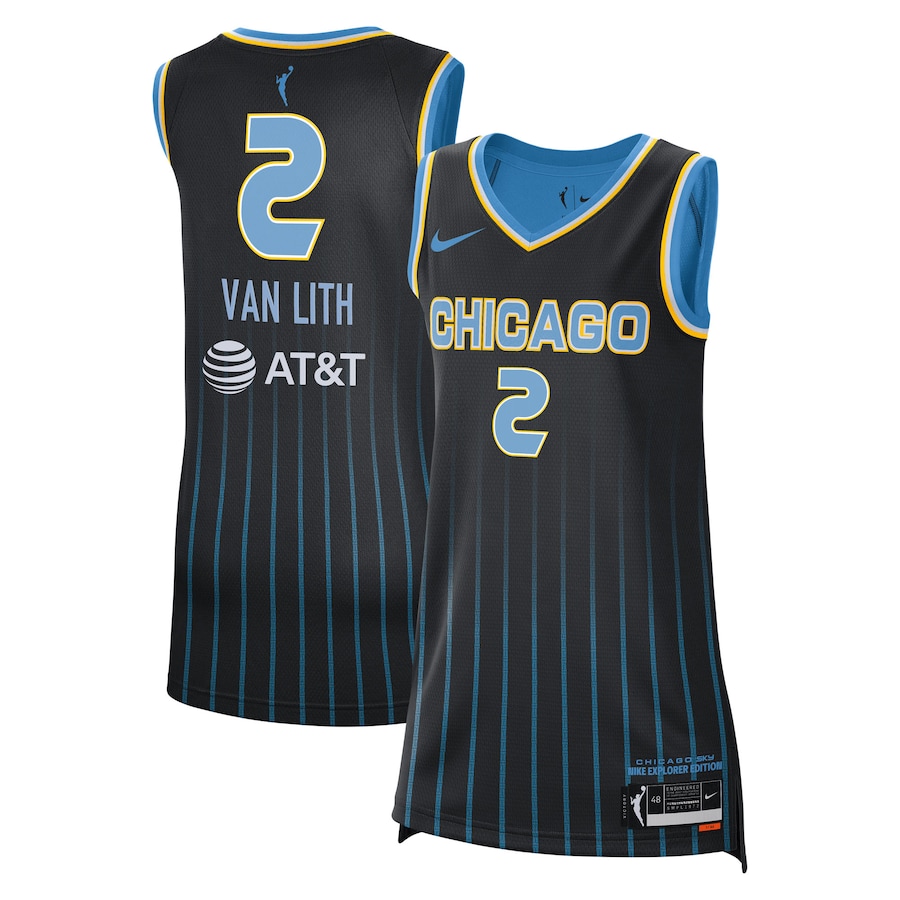 Unisex Chicago Sky #2 Hailey Van Lith Nike Black 2025 WNBA Draft Explorer Edition Stitched Victory Jersey