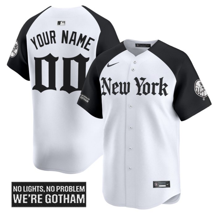 New York Yankees Custom Gothic Legacy Edition Vapor Premier Stitched Baseball Jersey Alternate