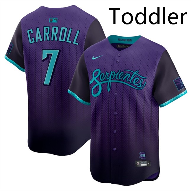 Toddler Arizona D-Backs Custom 2025 City Connect Limited Stitched Baseball Jersey Purple