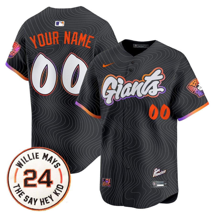 San Francisco Giants 2025 City Connect Willie Mays Patch Vapor Premier Limited Custom Jersey - All Stitched