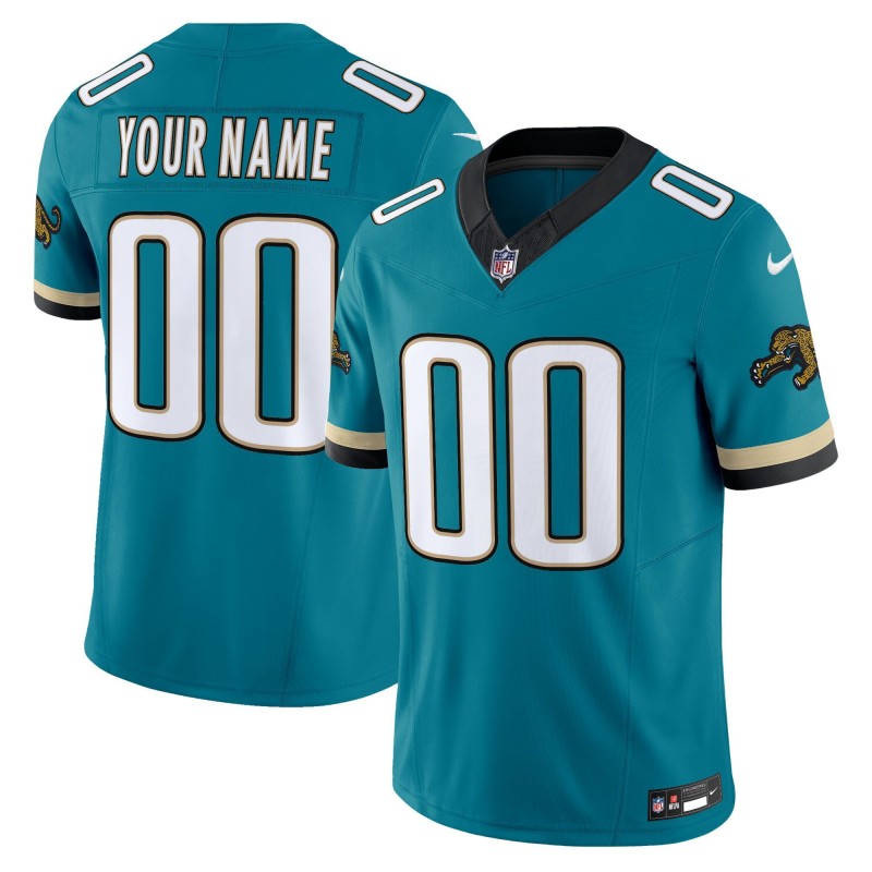 Jacksonville Jaguars Custom Teal Prowler Throwback Vapor Limited Stitched Football Jersey