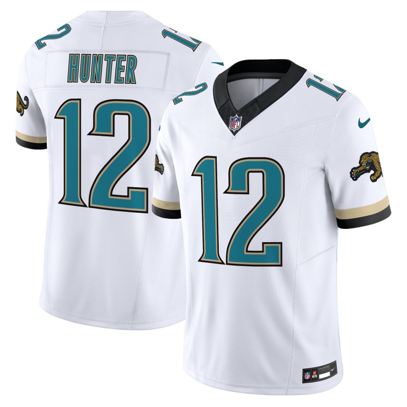 Men's Jacksonville Jaguars #12 Travis Hunter 2025 Draft Prowler Throwback White Vapor Limited Stitched Football Jersey