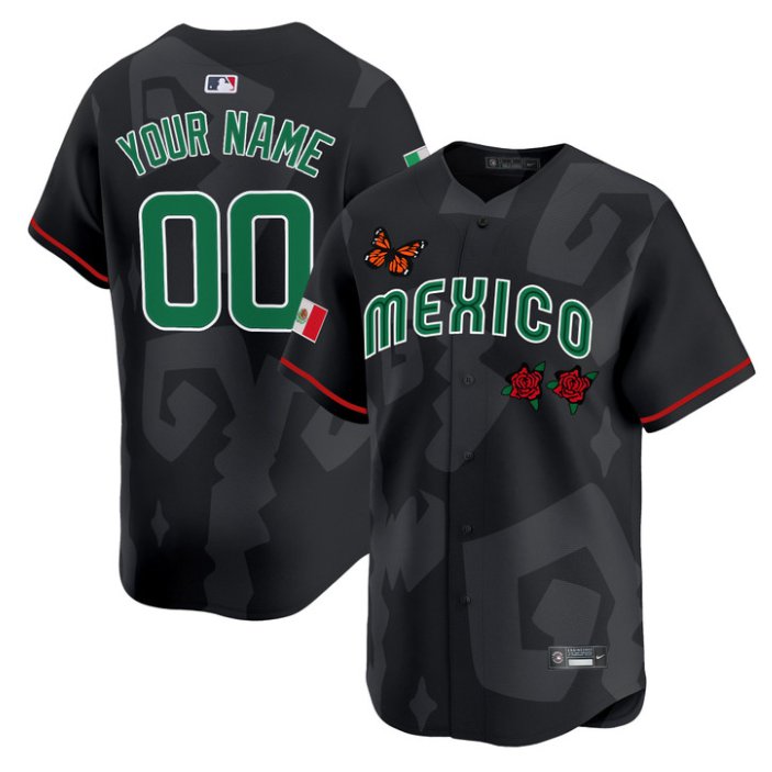 Custom 2025 Mexican Heritage x Sentrock Vapor Premier Limited Stitched Jersey Black Custom 2025 Mexican Heritage x Sentrock Vapor Premier Limited Stitched Jersey Black