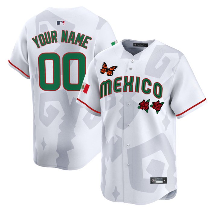 Custom 2025 Mexican Heritage x Sentrock Vapor Premier Limited Stitched Jersey White Custom 2025 Mexican Heritage x Sentrock Vapor Premier Limited Stitched Jersey White