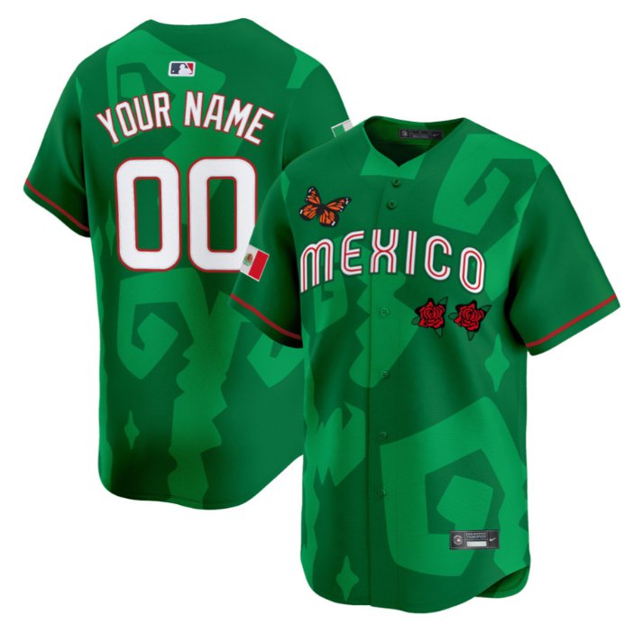 Custom 2025 Mexican Heritage x Sentrock Vapor Premier Limited Stitched Jersey Green Custom 2025 Mexican Heritage x Sentrock Vapor Premier Limited Stitched Jersey Green