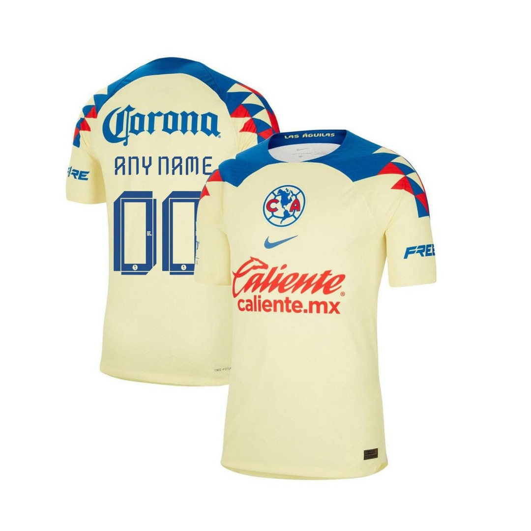 Club America Stadium Home Soccer Yellow Custom Jersey