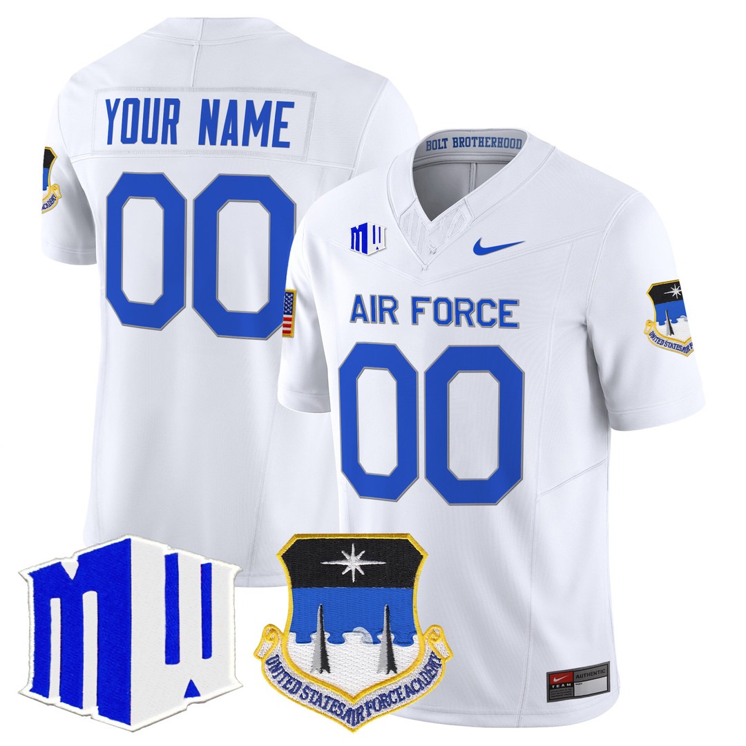 Air Force Falcons 2024 Vapor Limited Custom Jersey White - All Stitched Air Force Falcons 2024 Vapor Limited Custom Jersey White - All Stitched