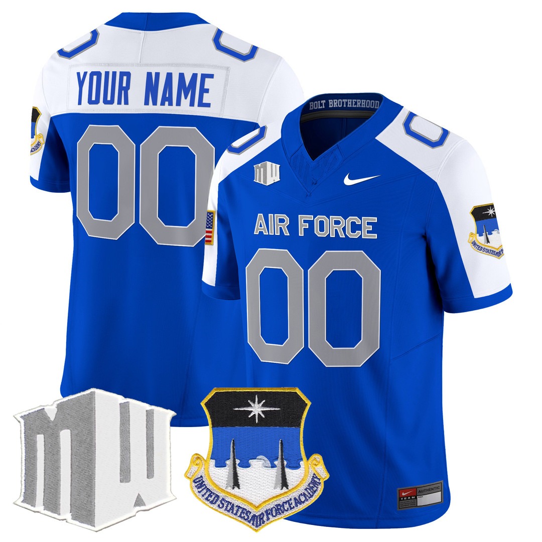Air Force Falcons 2024 Vapor Limited Custom Jersey Royal Alternate - All Stitched Air Force Falcons 2024 Vapor Limited Custom Jersey Royal Alternate - All Stitched