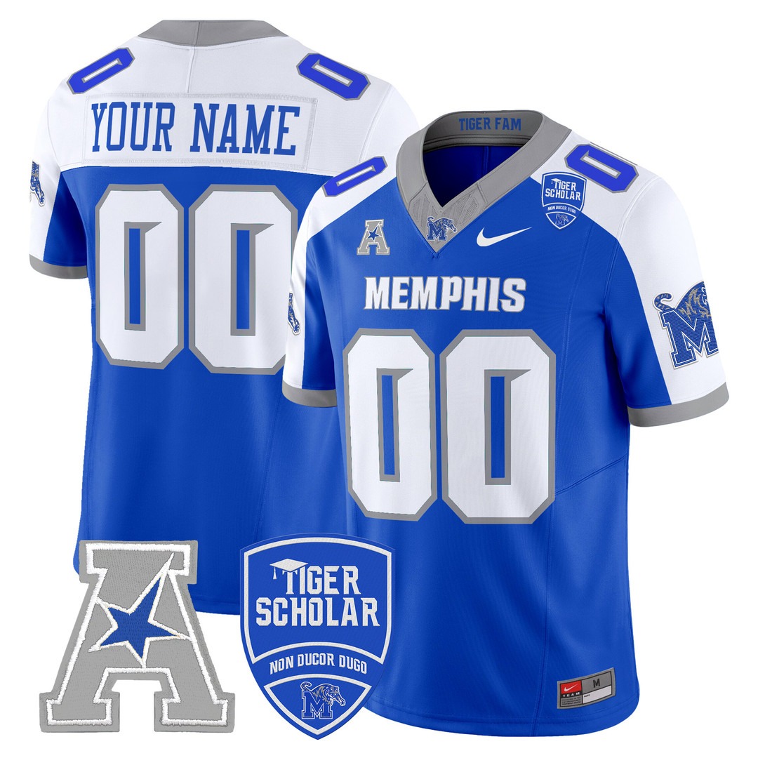 Memphis Tigers 2024 Vapor Limited Custom Jersey Royal Alternate - All Stitched