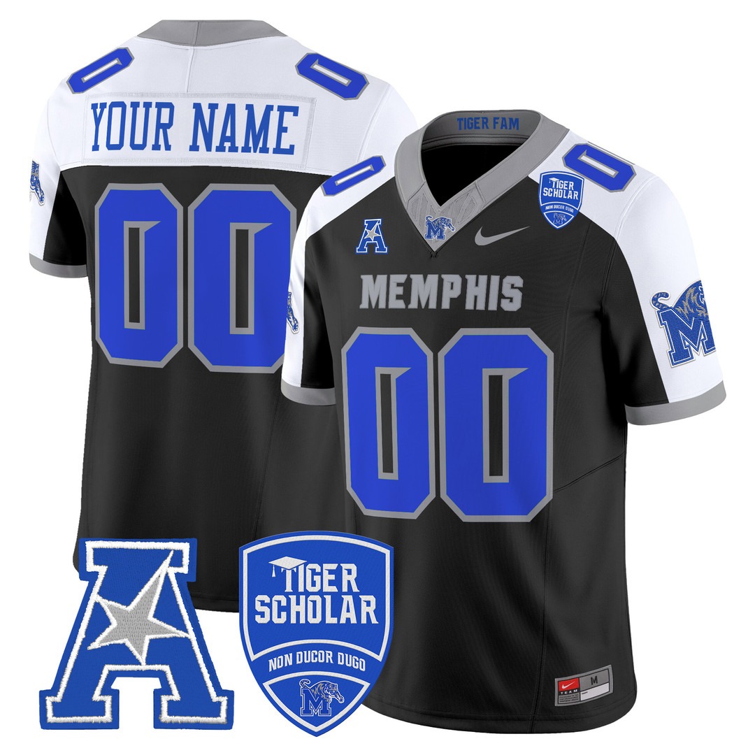 Memphis Tigers 2024 Vapor Limited Custom Jersey Black Alternate - All Stitched